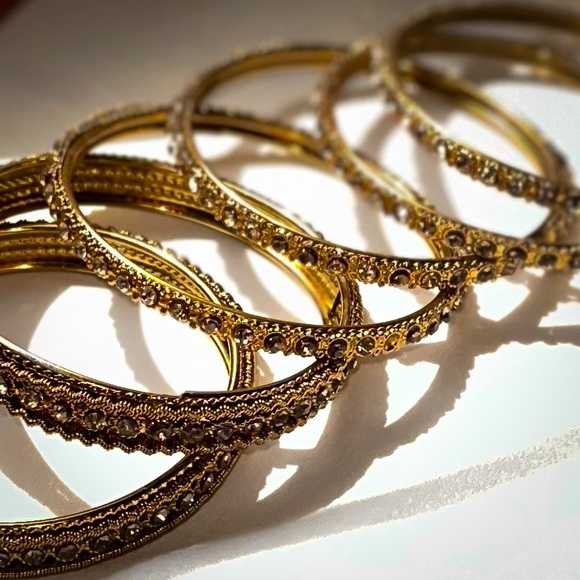 Rhinestone Bangle Bracelets - Picture 3 of 7